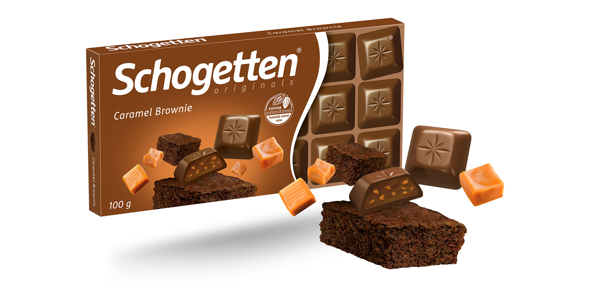 Шоколад квадратиками Schogetten