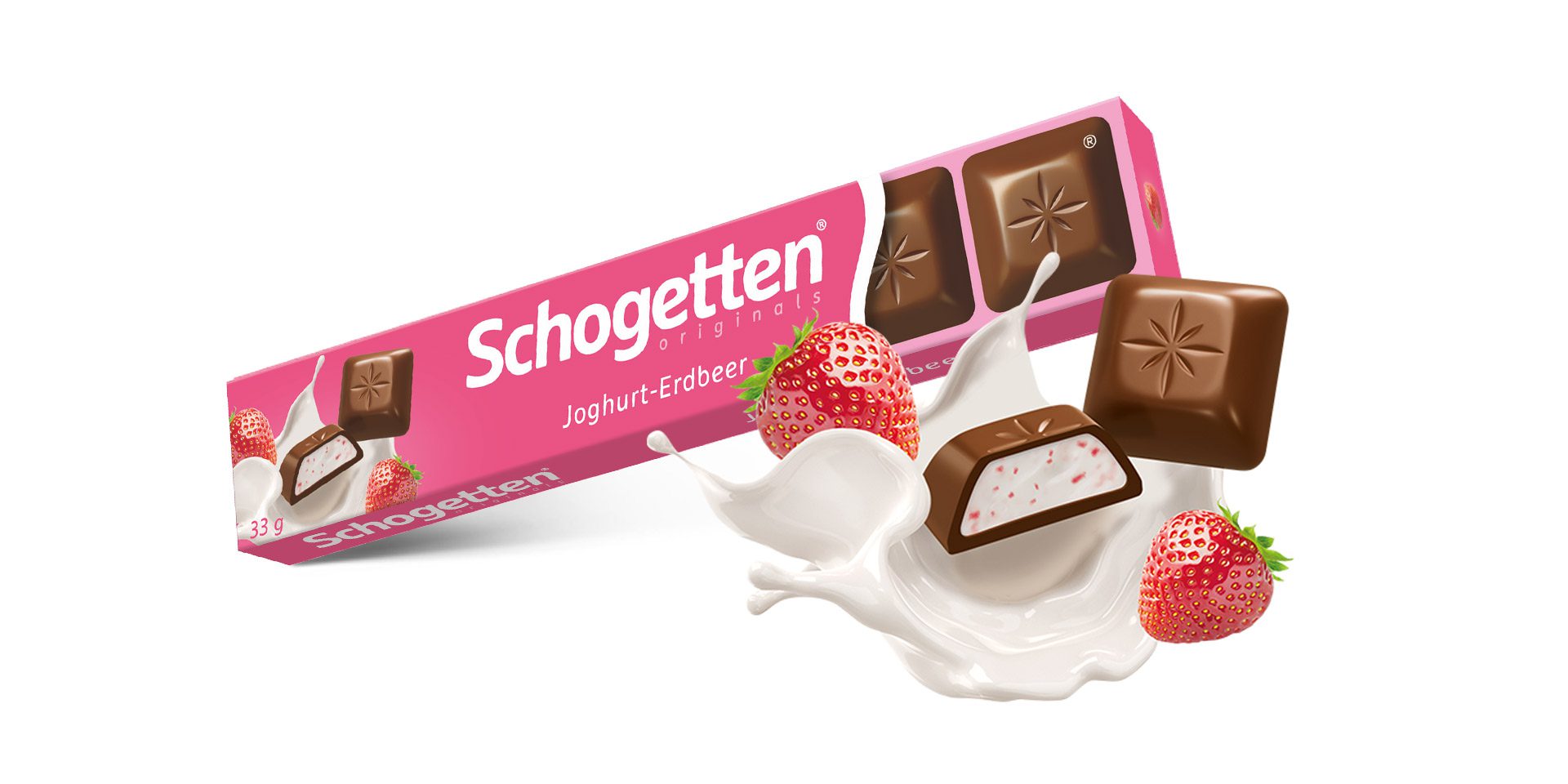 Schogetten 33g Snack Pack: Joghurt Erdbeeren